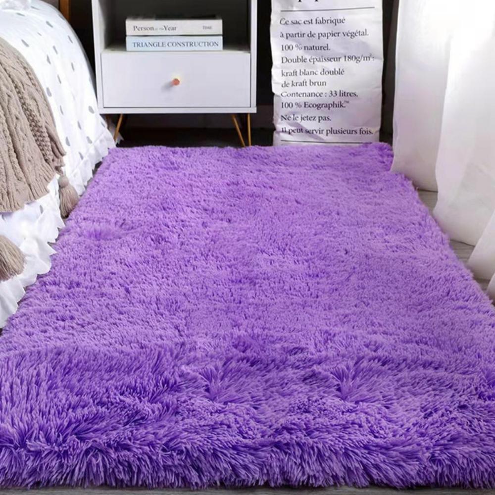 Soft Tie-Dye Plush Carpet, Children's Room Home Mat, Children's Room Baby Crawling Non-Slip Blanket