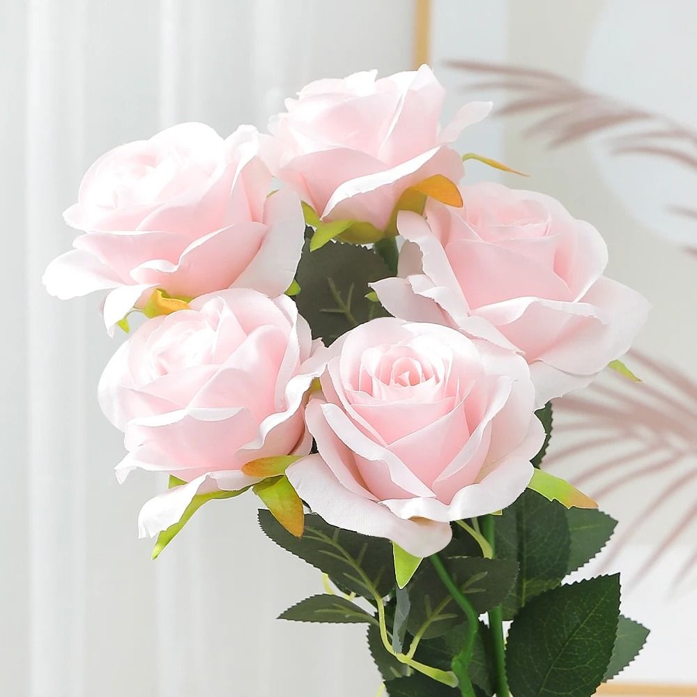 48 cm Rose Black Silk Bouquet Peony Artificial Flower