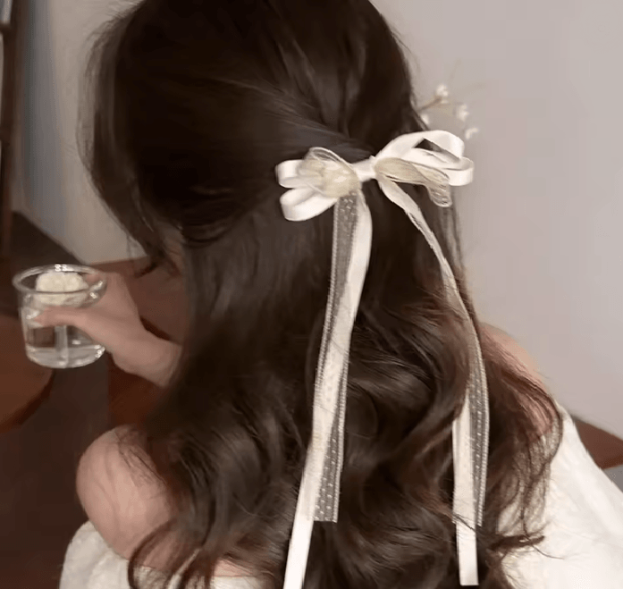 SilkLace Ribbon Bow Hair Clip