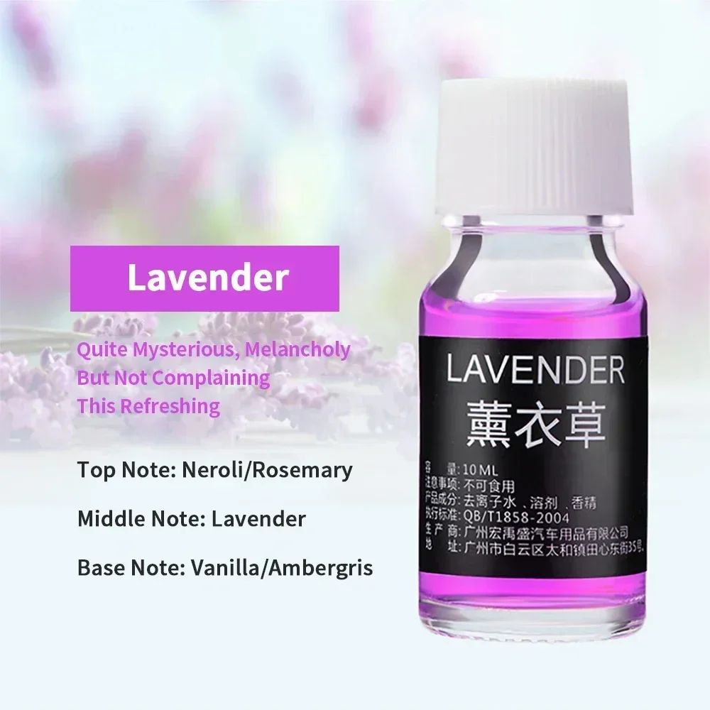Natural Essential Oil Car Diffuser Refill, Long-Lasting Car Perfume Refill (10ml)