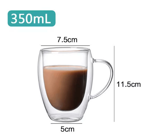 Transparent Heat-Resistant Glass Tumbler Creative Coffee Whiskey and Cocktail Mug