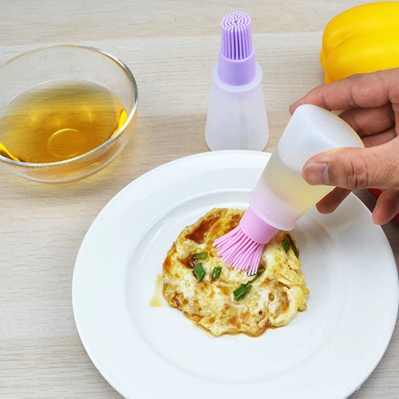 High-Temperature Silicone Oil Bottle Brush – Precision BBQ & Baking Dispenser