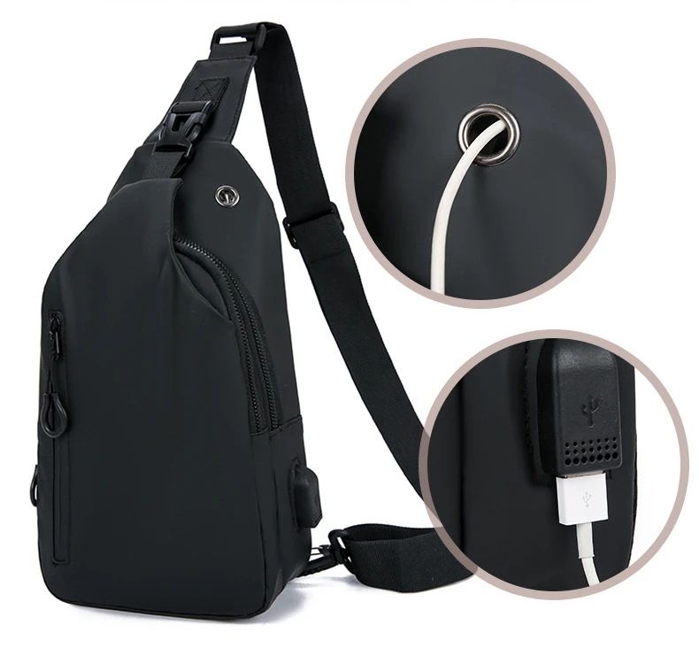 Men Nylon Crossbody Chest Bag