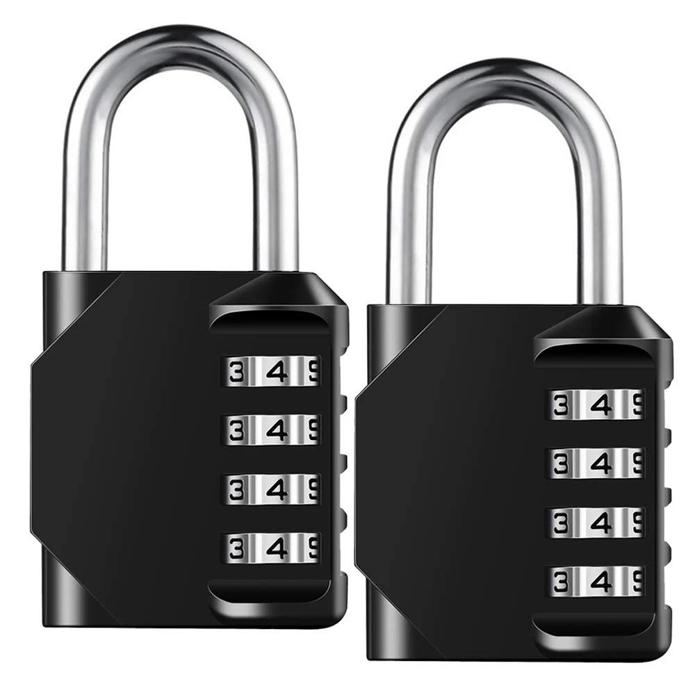 Waterproof Combination Lock, 4-Digit Resettable Heavy Duty Padlock for Outdoor Use