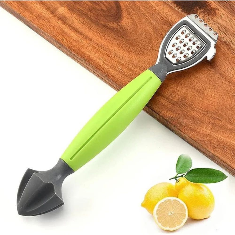 2-in-1 Lemon Juicer & Zester Grater - Compact Citrus Juicer Grater and Cheese Tool