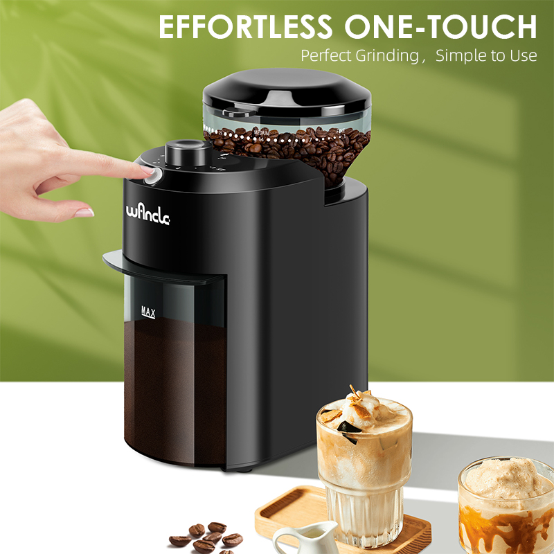 Electric Burr Coffee Grinder Adjustable Burr Mill with Precise Grind Settings and US Charger