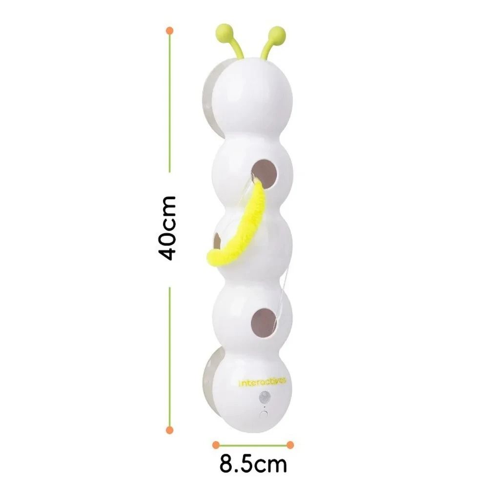 Interactive Caterpillar Cat Toy Motion Activated Rechargeable Automatic Wack A Worm Teasing Toy for Indoor Cats