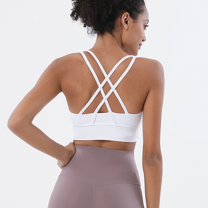 Women Fitness Yoga Bras, Race Back Sports Bras, Nylon Top Bra, Sexy Breathable Underwear for Women Gym