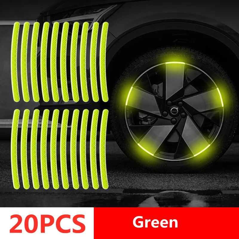 Reflective Car Wheel Hub & Door Edge Safety Warning Tape Strips