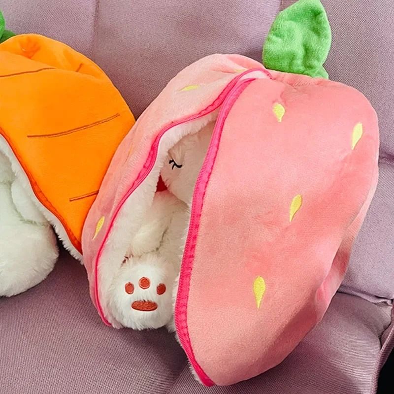 Cute Luminous Breathing Bunny Plush Doll for Baby Sleep and Early Learning