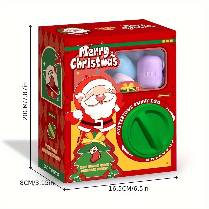 Christmas Twist Egg Maker with Santa, Elk & Snowman Dolls – Fun Surprise Twist Egg Maker for Kids, Perfect Christmas