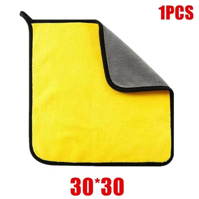 Thick Microfiber Car Cleaning Towels Double Layer Soft Drying Cloth Set