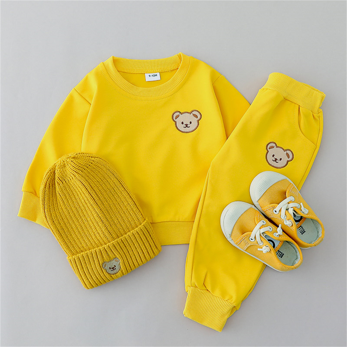 Little Bear Head Children's Set Spring Autumn Long Sleeve Pants