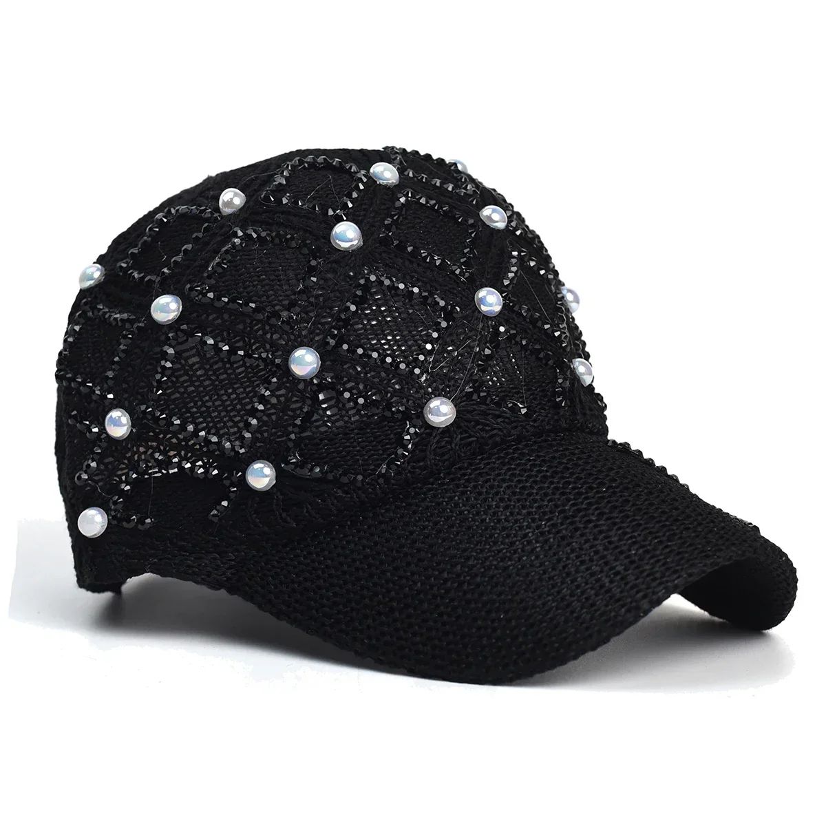 Womens Straw Baseball Cap – UV Protection Adjustable Summer Beach Sun Hat