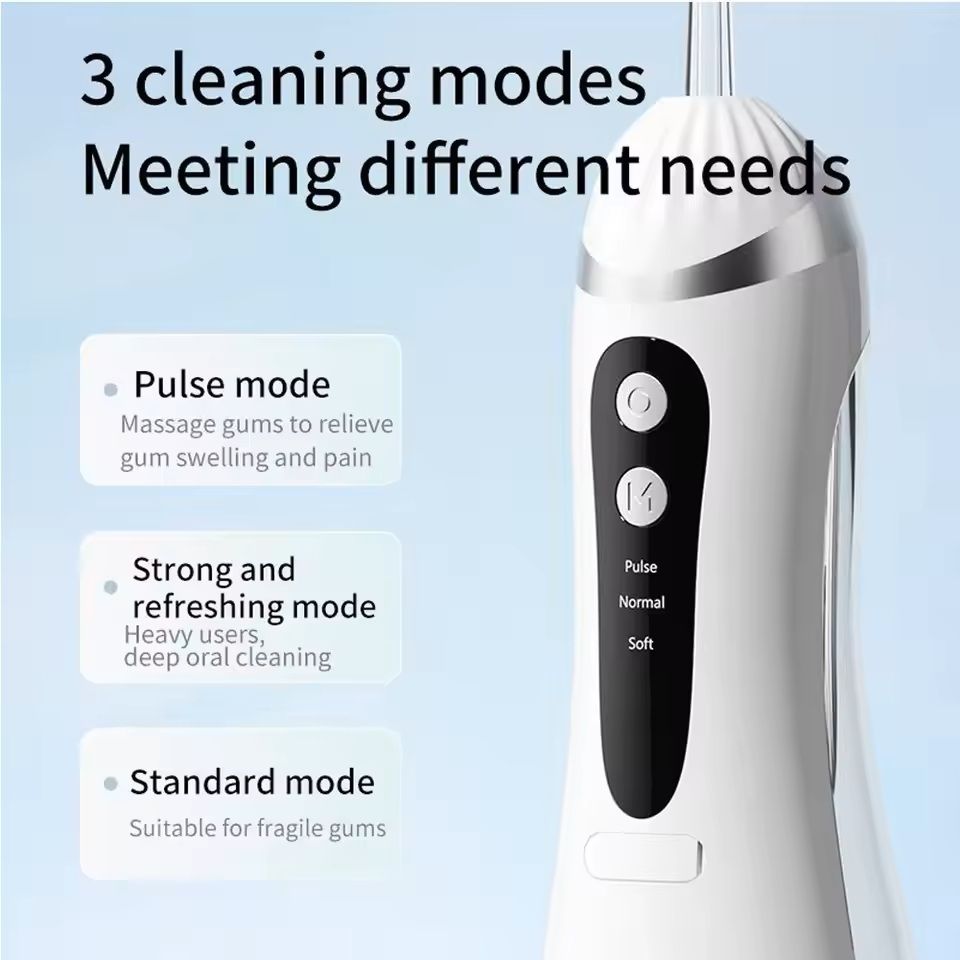 Rechargeable Oral Irrigator Water Flosser with 3 Cleaning Modes