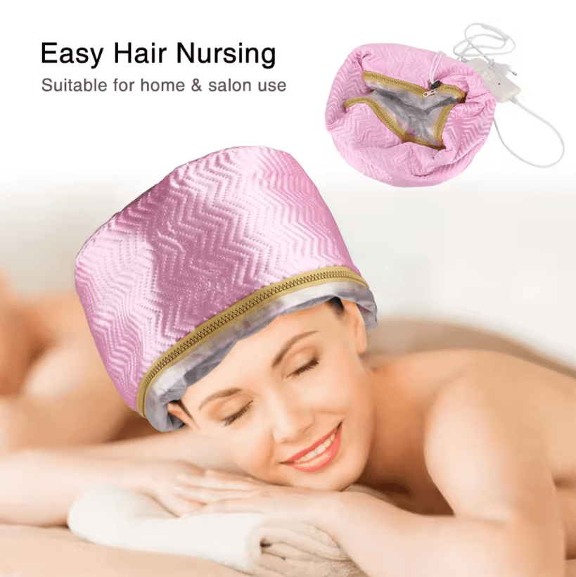 Thermal Hair Treatment Cap Bonnet with Heating for Home Spa and Salon