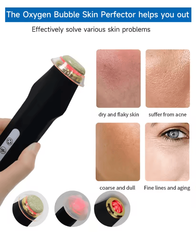 NEWGAGA Portable CO2 Oxygen Bubble Pen Rechargeable Facial Cleansing Device for Anti Aging Skin Care