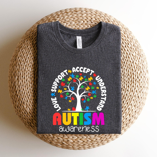 Colorful Autism Puzzle Shirt Autism Mom Awareness Tee Neurodiversity Support Gift