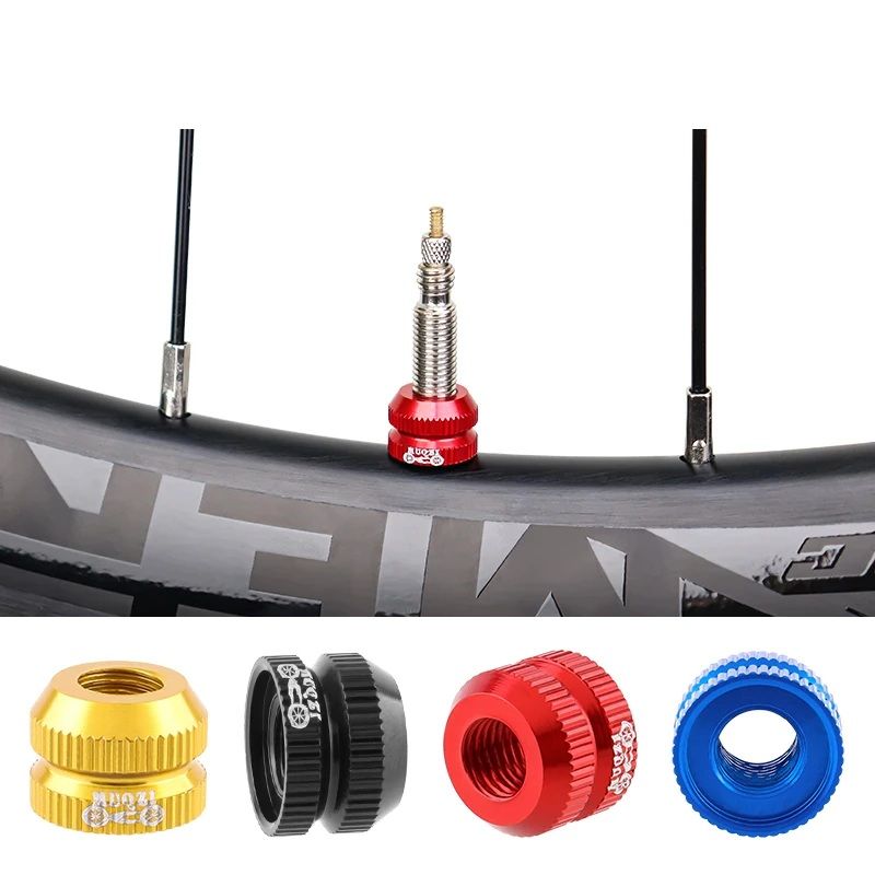 Premium Tubeless Bike Valve Nut Ultralight Presta Cap for MTB Road Bikes