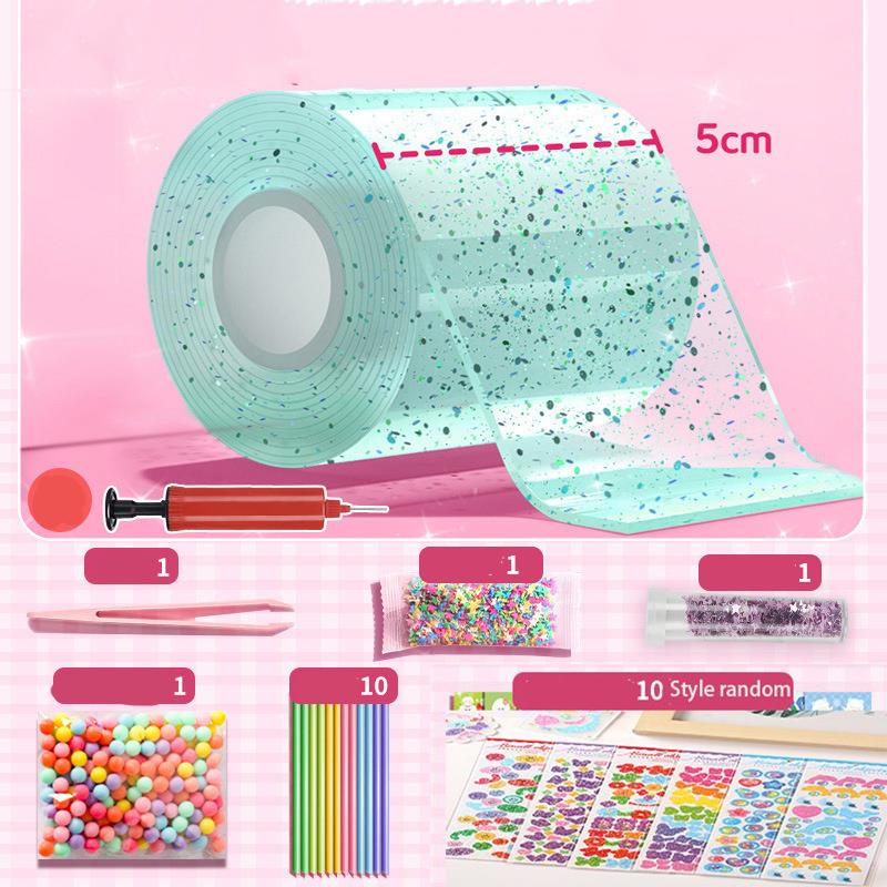 Double Sided Nano Glue Knead Music Tape Bubble Blowing Stickers Full Set of Nano Tape Decompression Toy