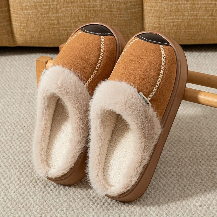 Winter Warm Thick Sole Slippers for Women Indoor Outdoor Non Slip Home Shoes