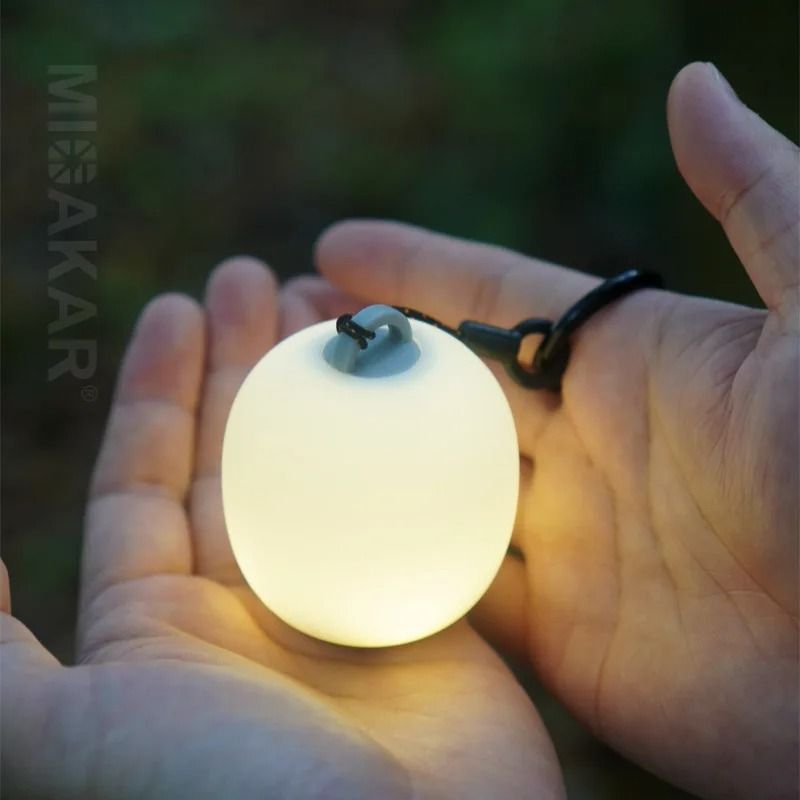 Rechargeable Egg Shaped Camping Light Soft Silicone Pinch Control Lamp