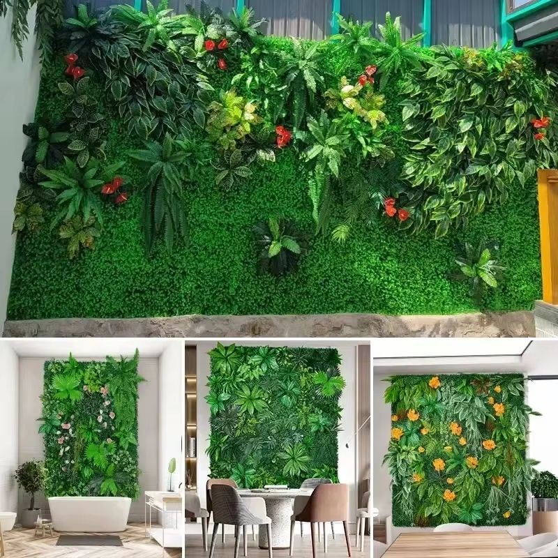 UV-Protected Artificial Boxwood Wall Panels Set for Privacy Fence and Green Decor