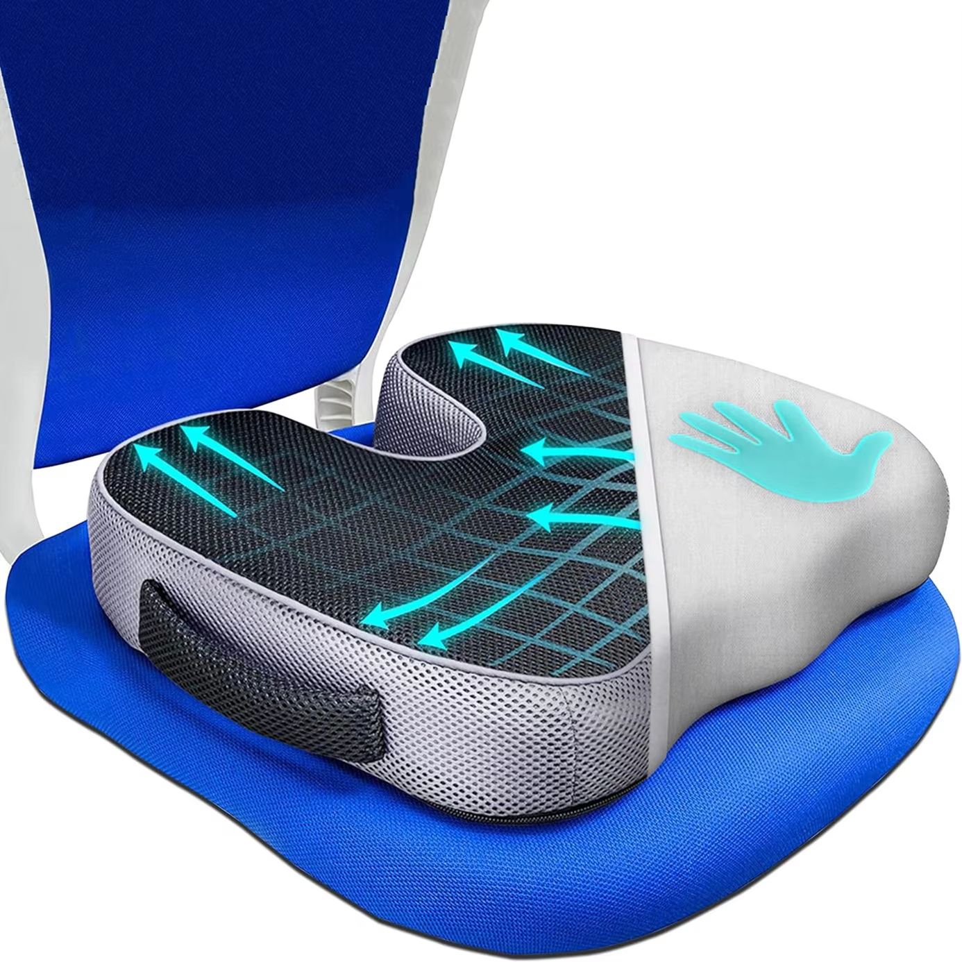 Orthopedic Memory Foam Seat Cushion – Non-Slip Tailbone Cushion for Back, Sciatica & Prostate Pain Relief