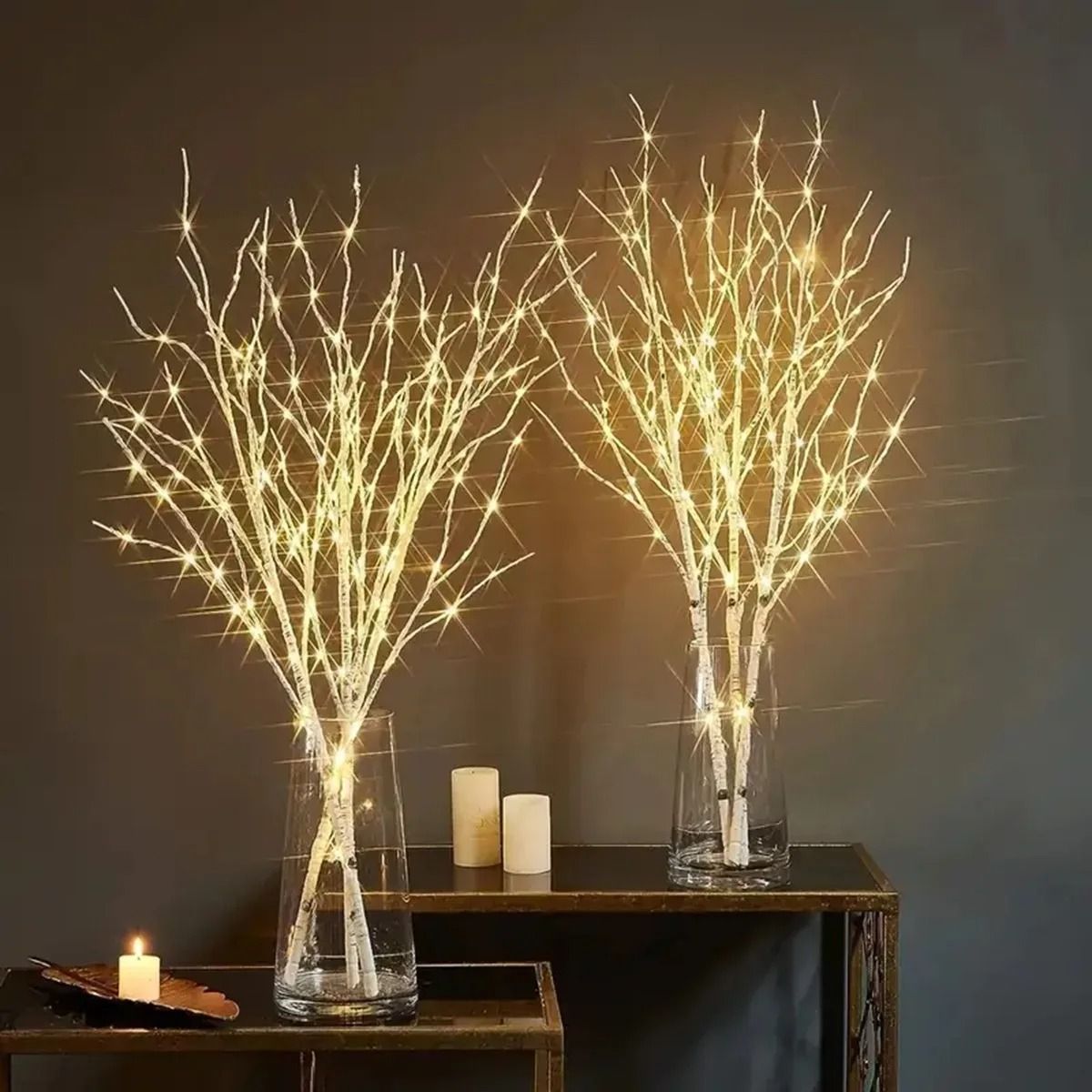 Battery Operated Decorative Birch Branch Lights for Festive Decor