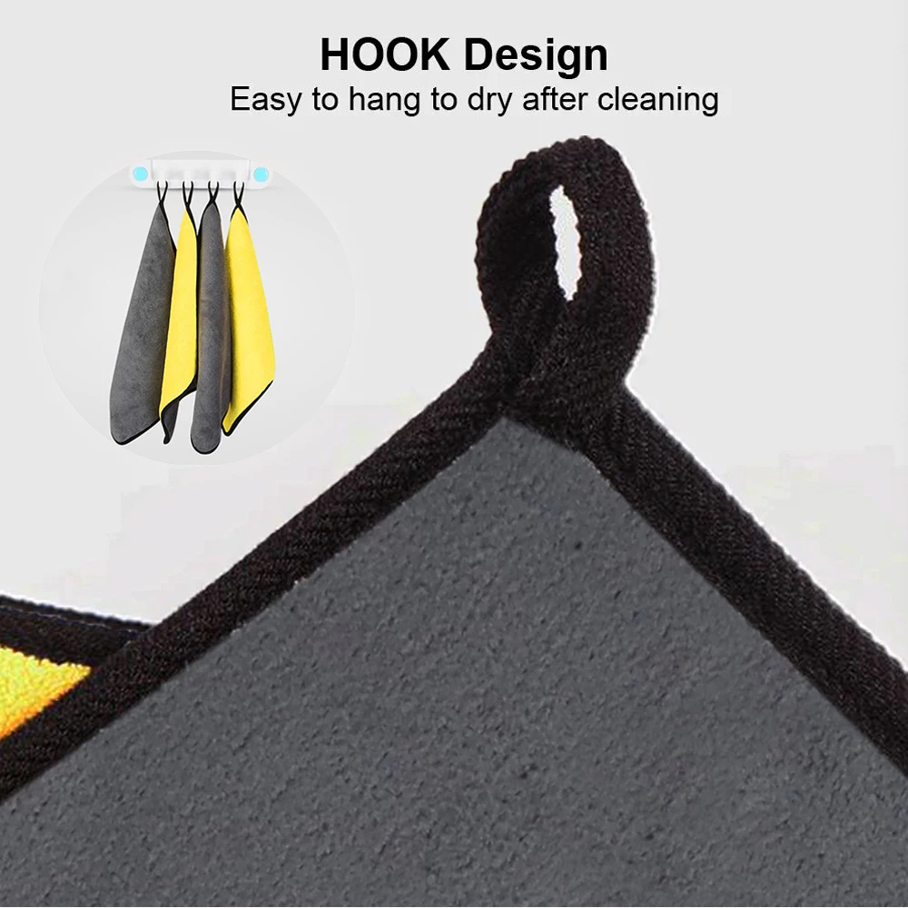Microfiber Car Wash Towel, Car Cleaning Drying Cloth, Ultra Absorbent Care Cloth, Quick Dry Kitchen Towel