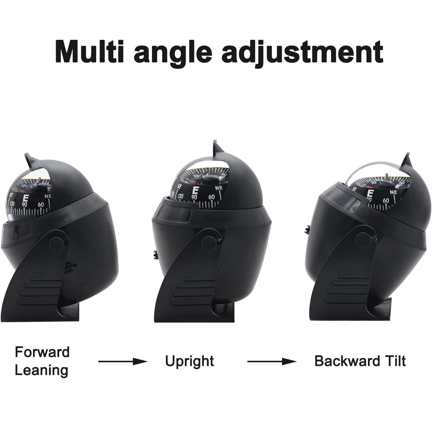 Flush Mount Boat Compass with Illuminated Marine Dashboard Navigation System