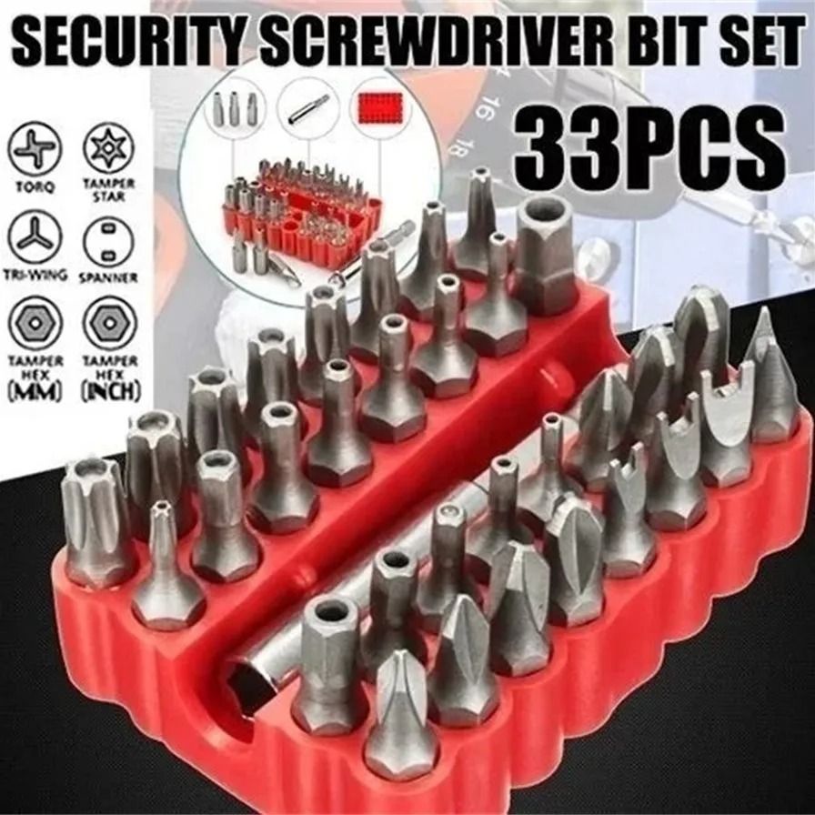 33 Piece Security Bit Set with Magnetic Bit Holder