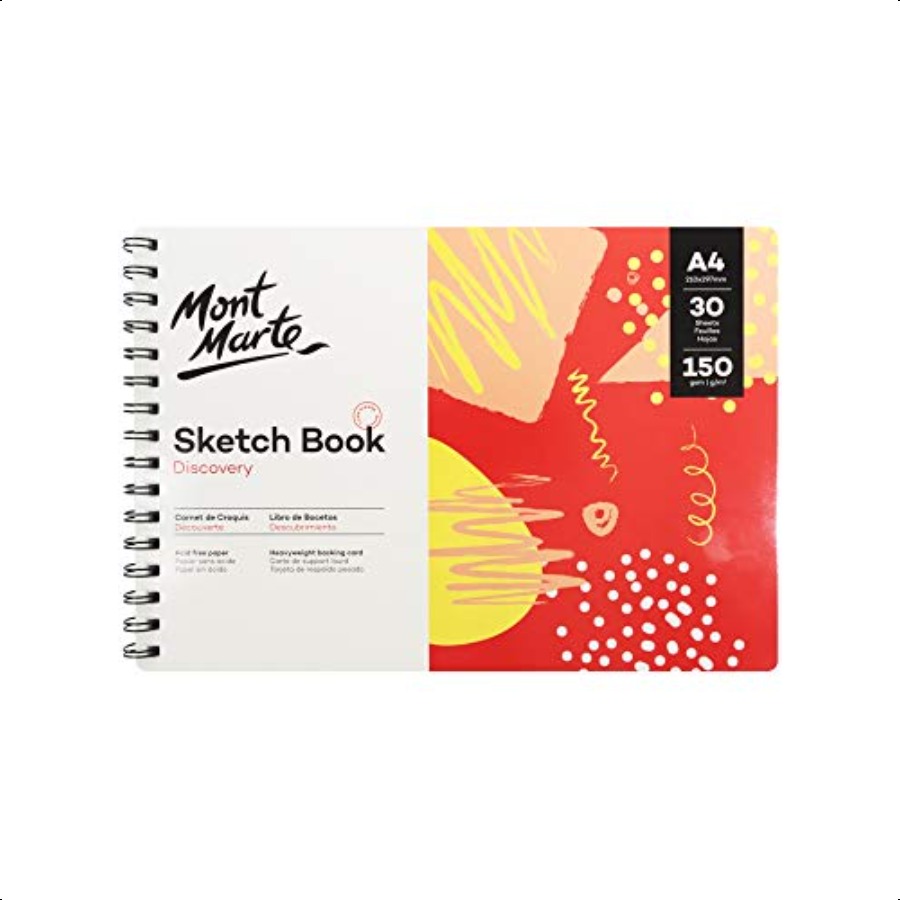 Discovery Sketch Book, A4 8.3 x 11.7in, 30 Sheets 150gsm, Artist Drawing Pad, Sketching Paper