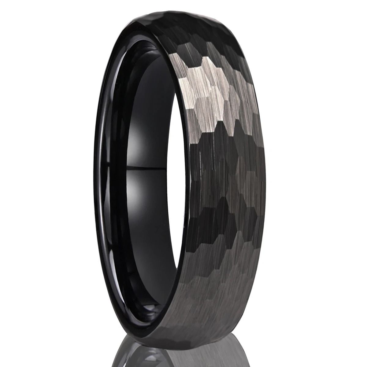 0.24in and 0.31in Gold Finish Hammered Tungsten Carbide Professional Ensemble