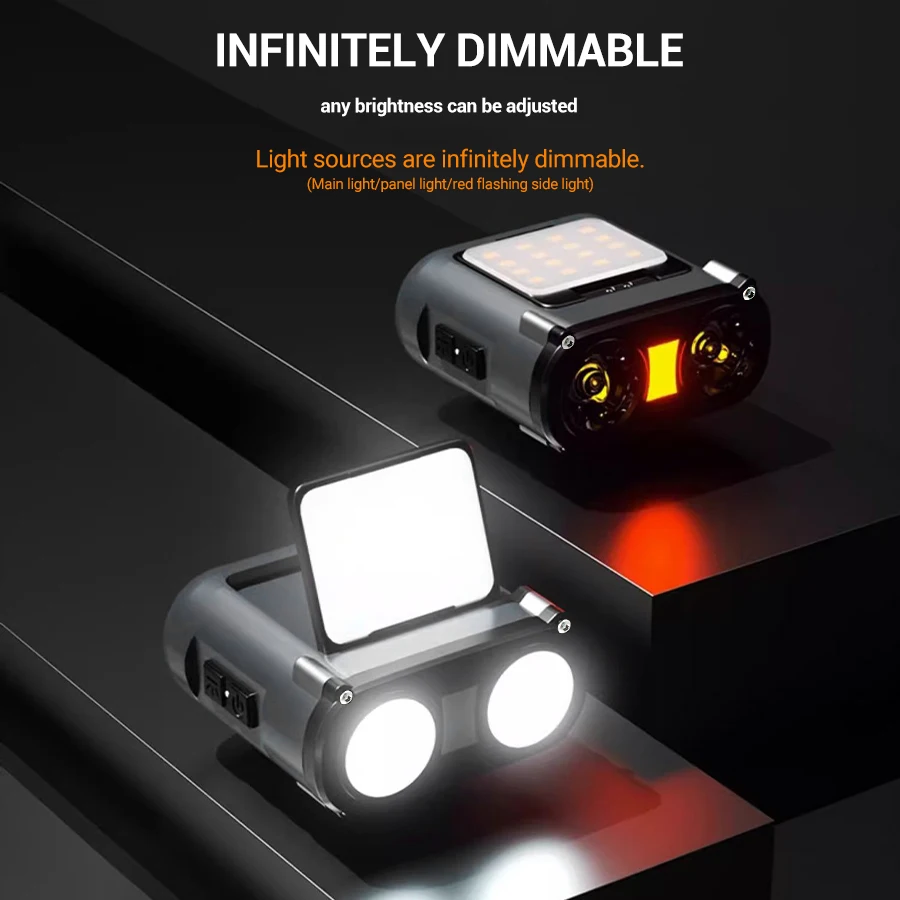 Rechargeable Owl Headlamp Bright LED Flashlight for Hunting, Biking & Fishing Rotating Headlight