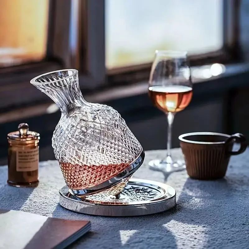 360° Rotating Crystal Glass Wine Decanter 1500 ml