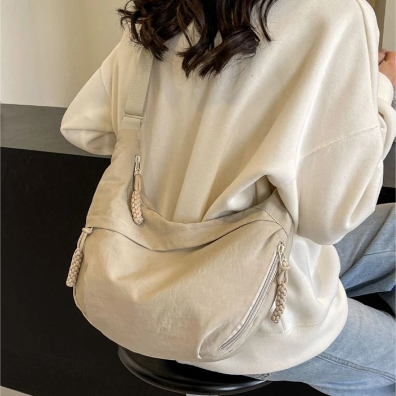 Leisure Crossbody Hobo Bag Large Capacity Nylon Shoulder Bag