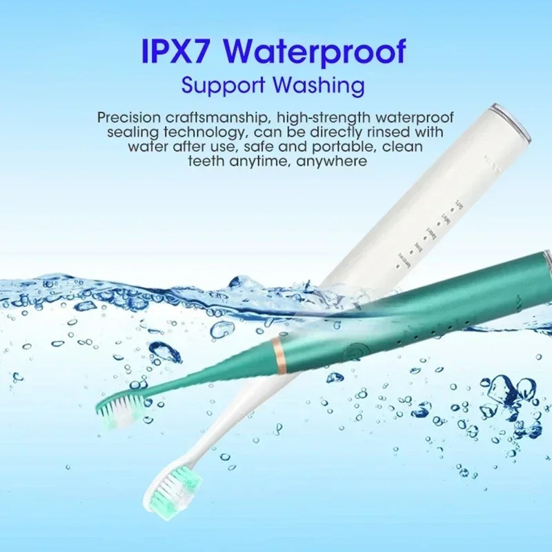 Electric Toothbrush with Sound Wave Cleaning, Teeth Whitening, and USB Charging
