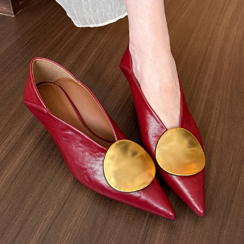 Designer Luxury Women Heeled Shoes, Sexy Pumps with Pointed Toe, Low Heels Summer Fashion Elegant