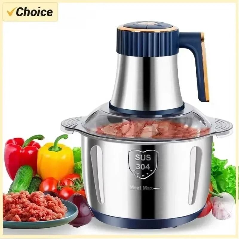 Electric Meat Grinder 5L Stainless Steel Food Processor and Vegetable Chopper