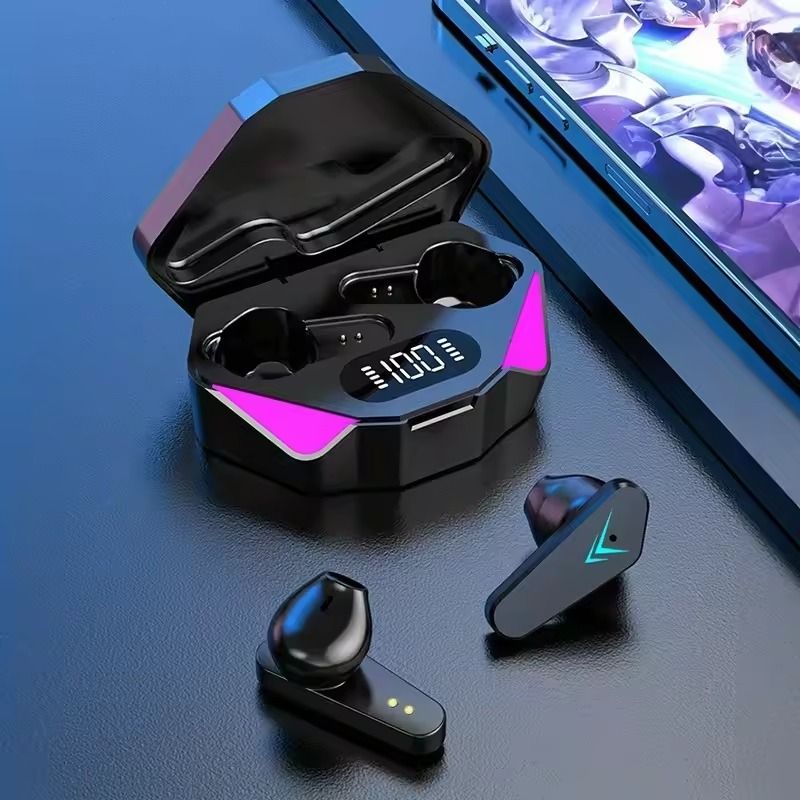 Wireless Bluetooth Gaming Earbuds with LED Display and Noise Cancelling Mic X15