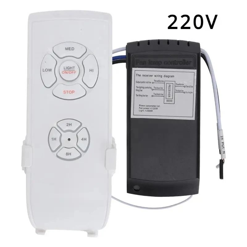 Universal Ceiling Fan Lamp Remote Control Kit with Timing and Wind Speed Adjustment