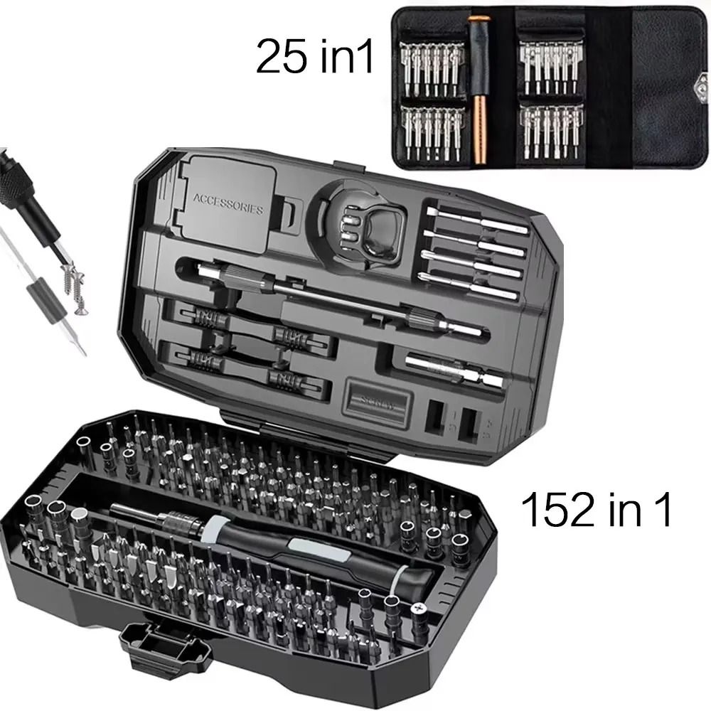 Precision Screwdriver Repair Kit with Magnetic Bits for Laptop Phone Electronics Maintenance