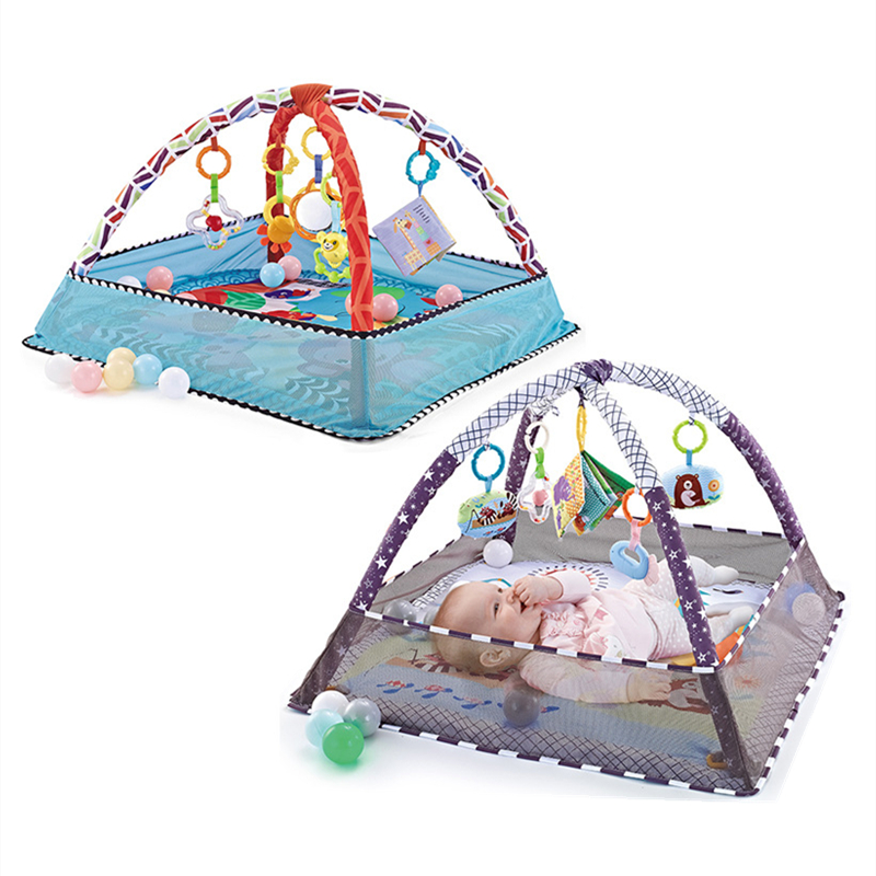 Baby Activity Gym Play Mat with Toys Soft Infant Crawling Mat Early Development Baby Play Gym
