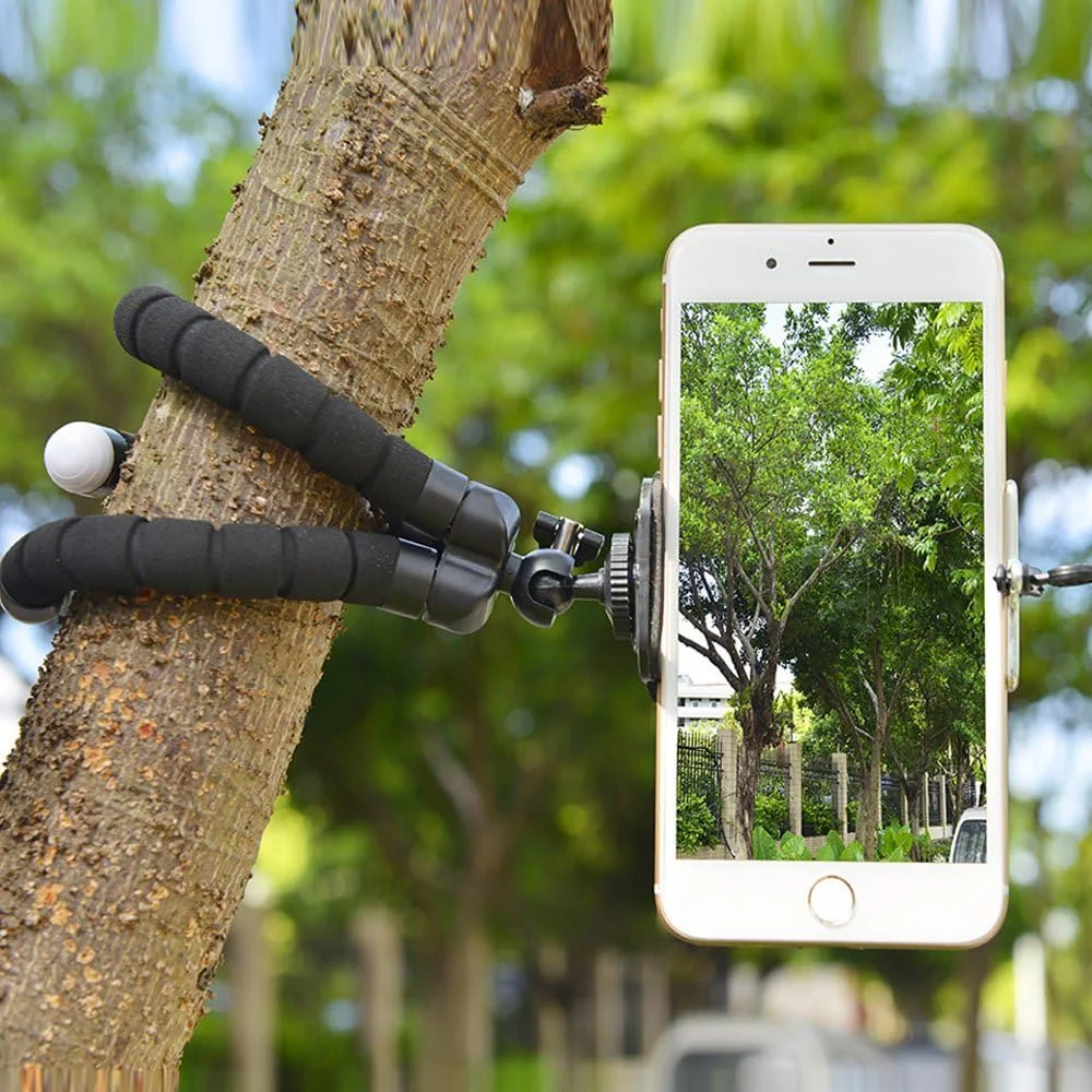 Flexible Phone Tripod Stand with Holder Clip Mini Octopus Tripod for Smartphones