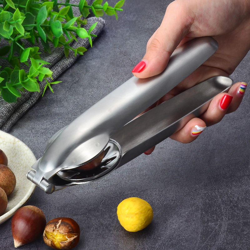 Chestnut Clip, Stainless Steel Chestnut Opener, Household Multifunctional Peeling Tool, Walnut Clip