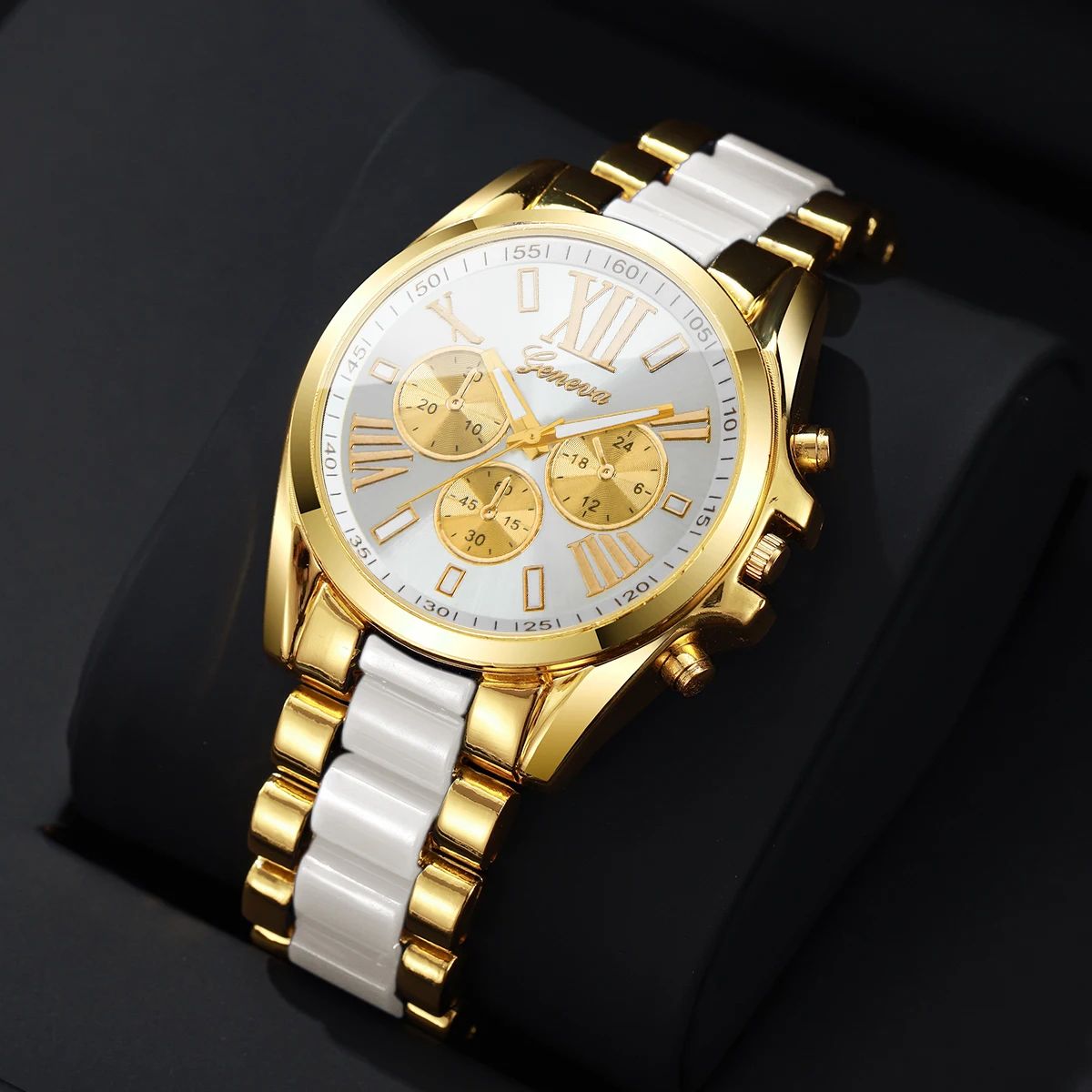 Luxury Roma Dial Men's Quartz Watch – 1.65in Business Stainless Style Wristwatch