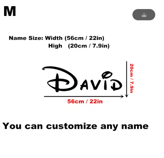Personalized Name Wall Sticker Custom Kids Room & Nursery Vinyl Decal