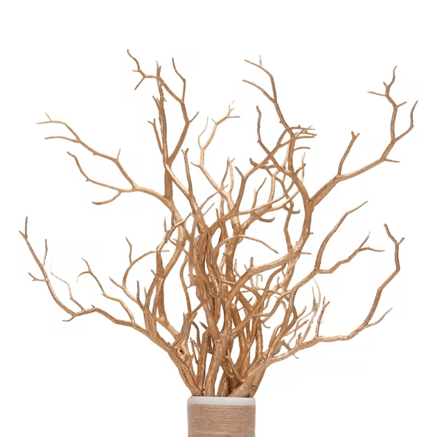Gold Antler Branch Decor – Glitter Artificial Twigs for DIY Crafts & Holiday Styling