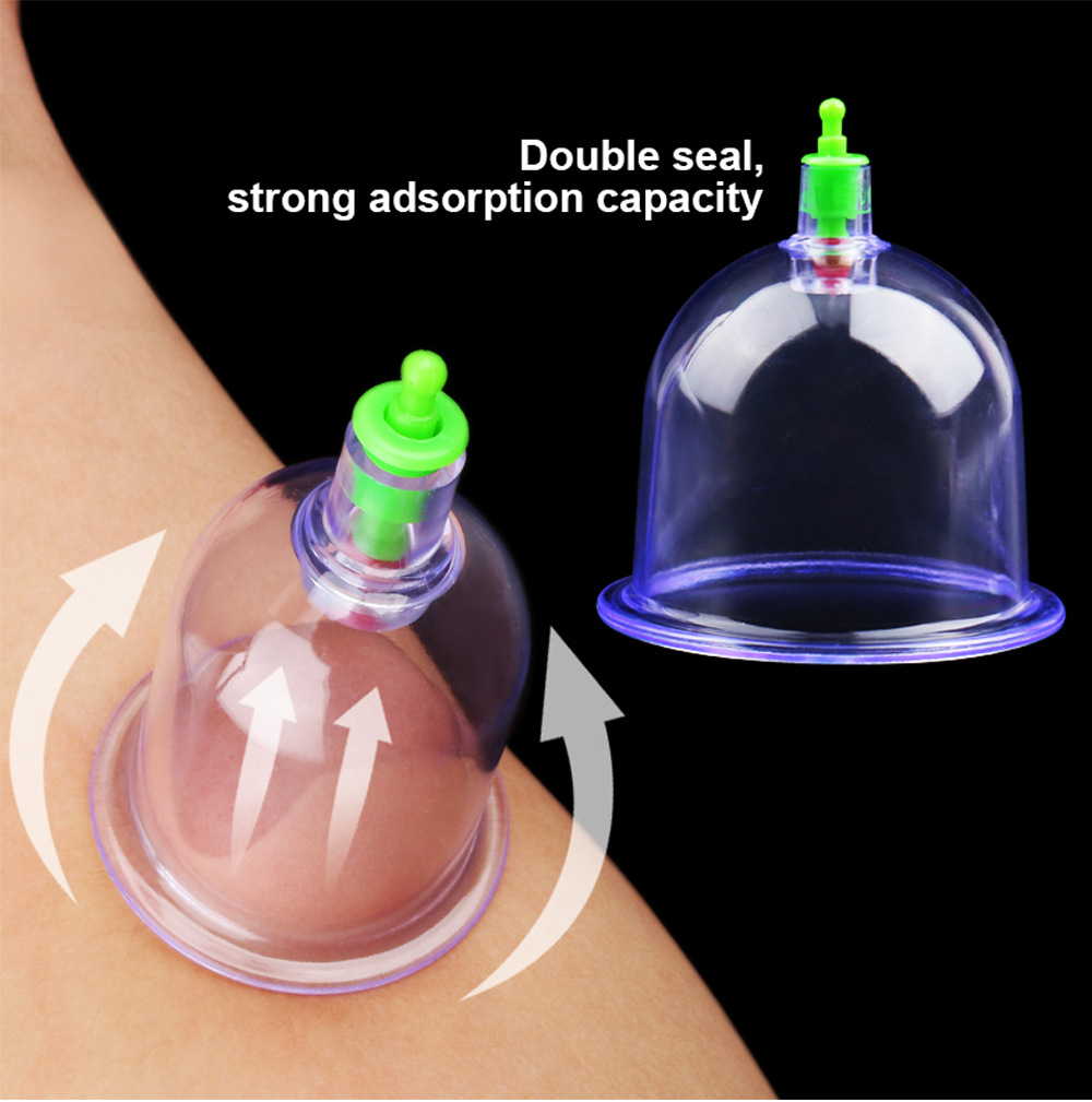 Vacuum Cupping Set with Pumping Gun Anti-Cellulite, Detox, and Massage Therapy